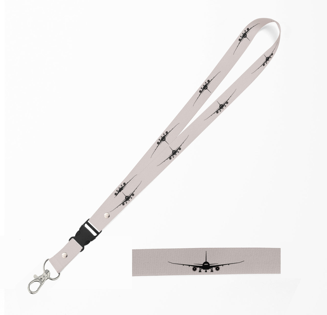 Boeing 787 Silhouette Designed Detachable Lanyard & ID Holders