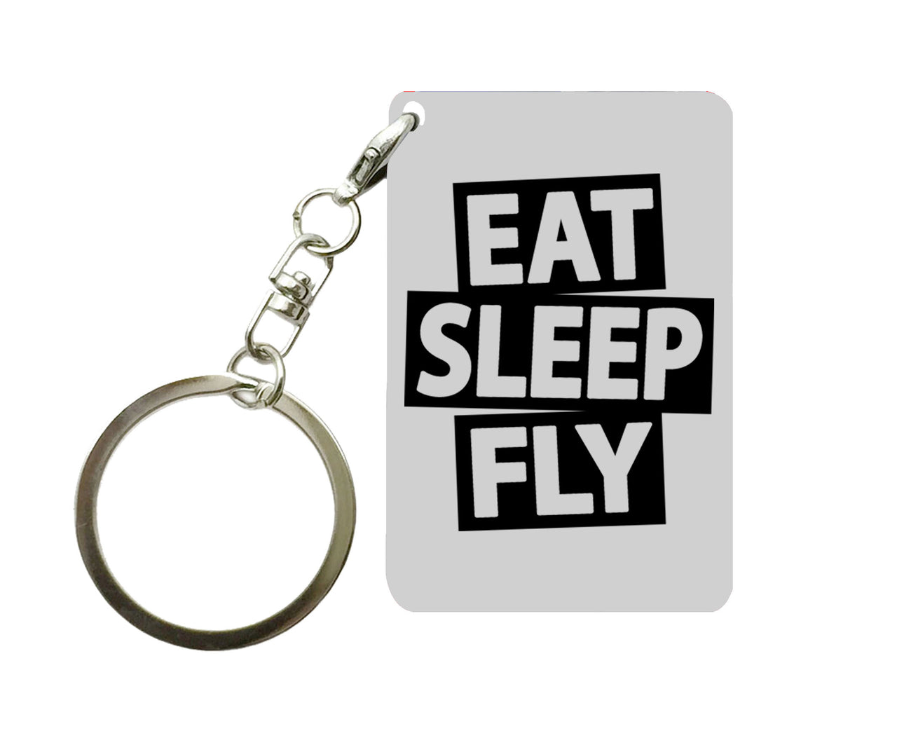 Eat Sleep Fly Designed Key Chains