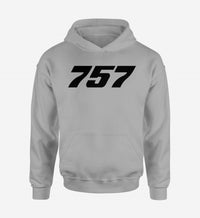 Thumbnail for 757 Flat Text Designed Hoodies