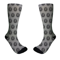 Thumbnail for Aviation Finger Print Designed Socks