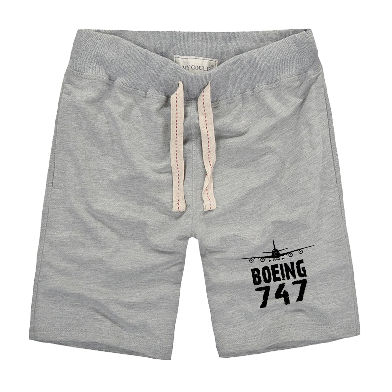 Boeing 747 & Plane Designed Cotton Shorts