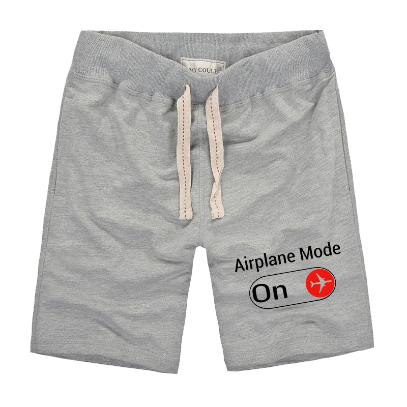 Airplane Mode On Designed Cotton Shorts