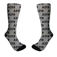 Thumbnail for A319 Flat Text Designed Socks