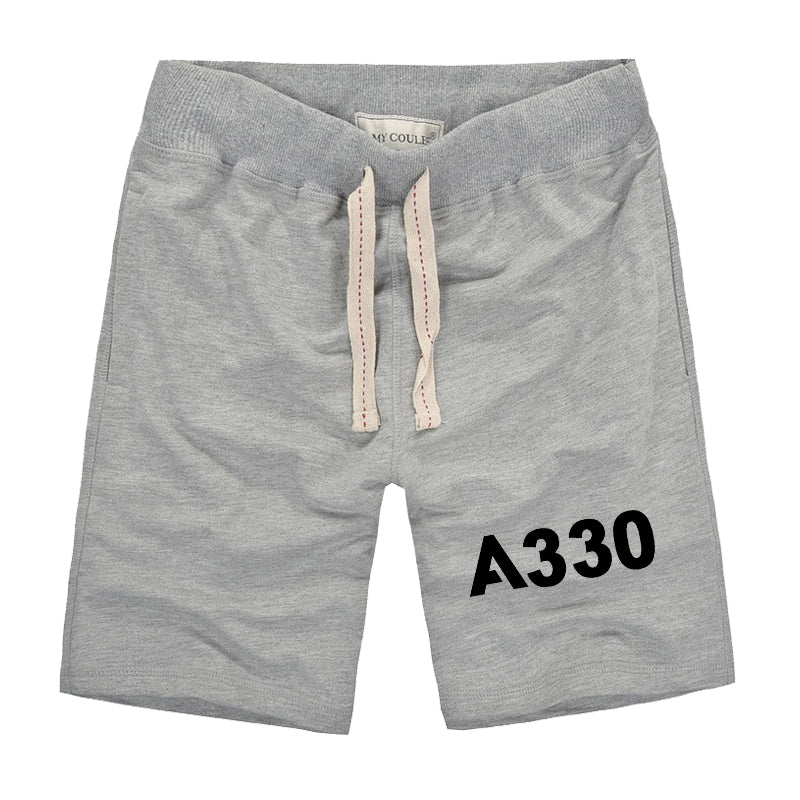 A330 Flat Text Designed Cotton Shorts