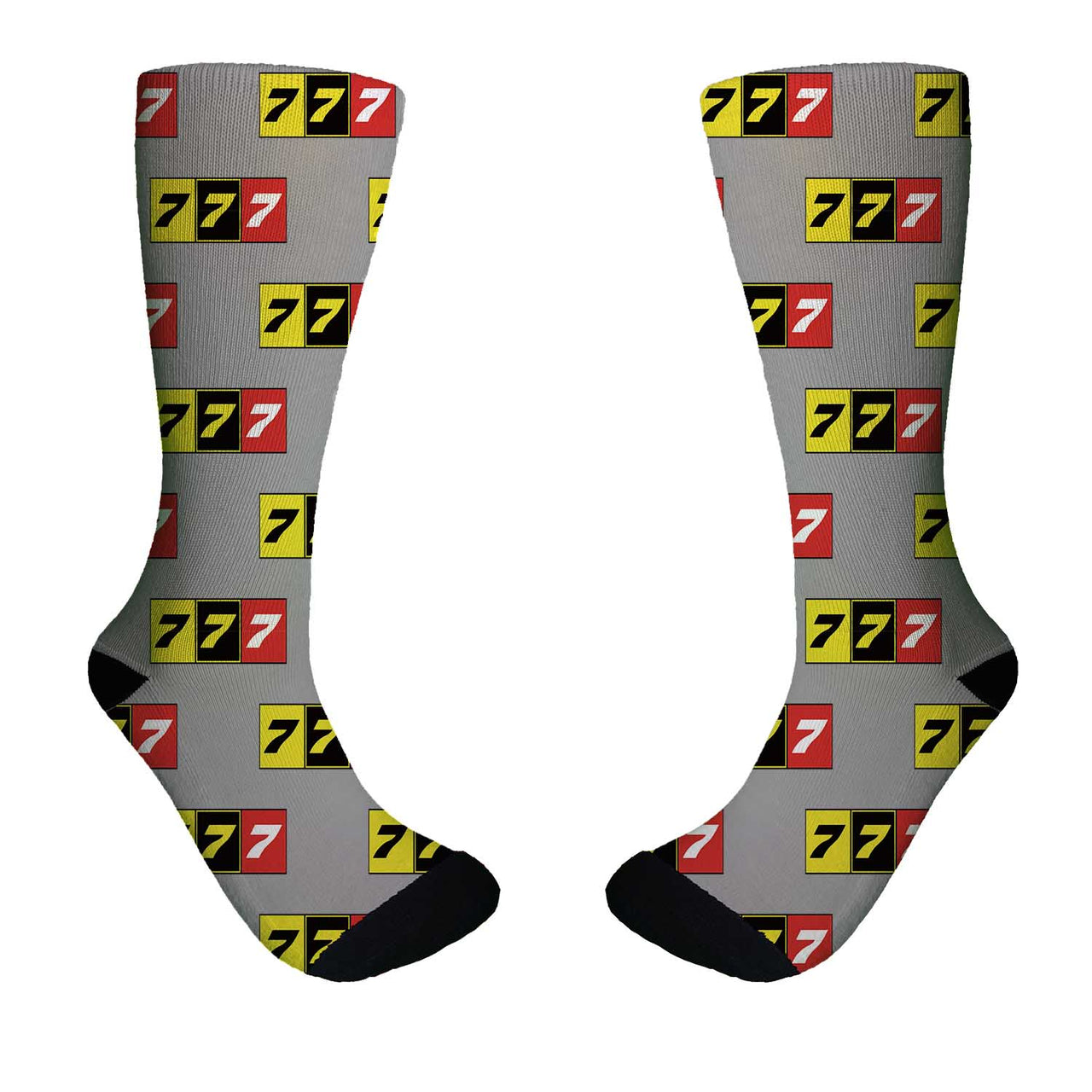 Flat Colourful 777 Designed Socks