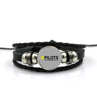 Thumbnail for Pilots They Know How To Fly Designed Leather Bracelets