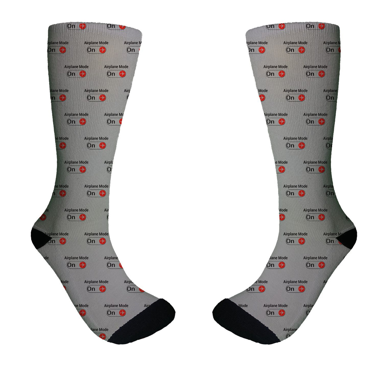 Airplane Mode On Designed Socks