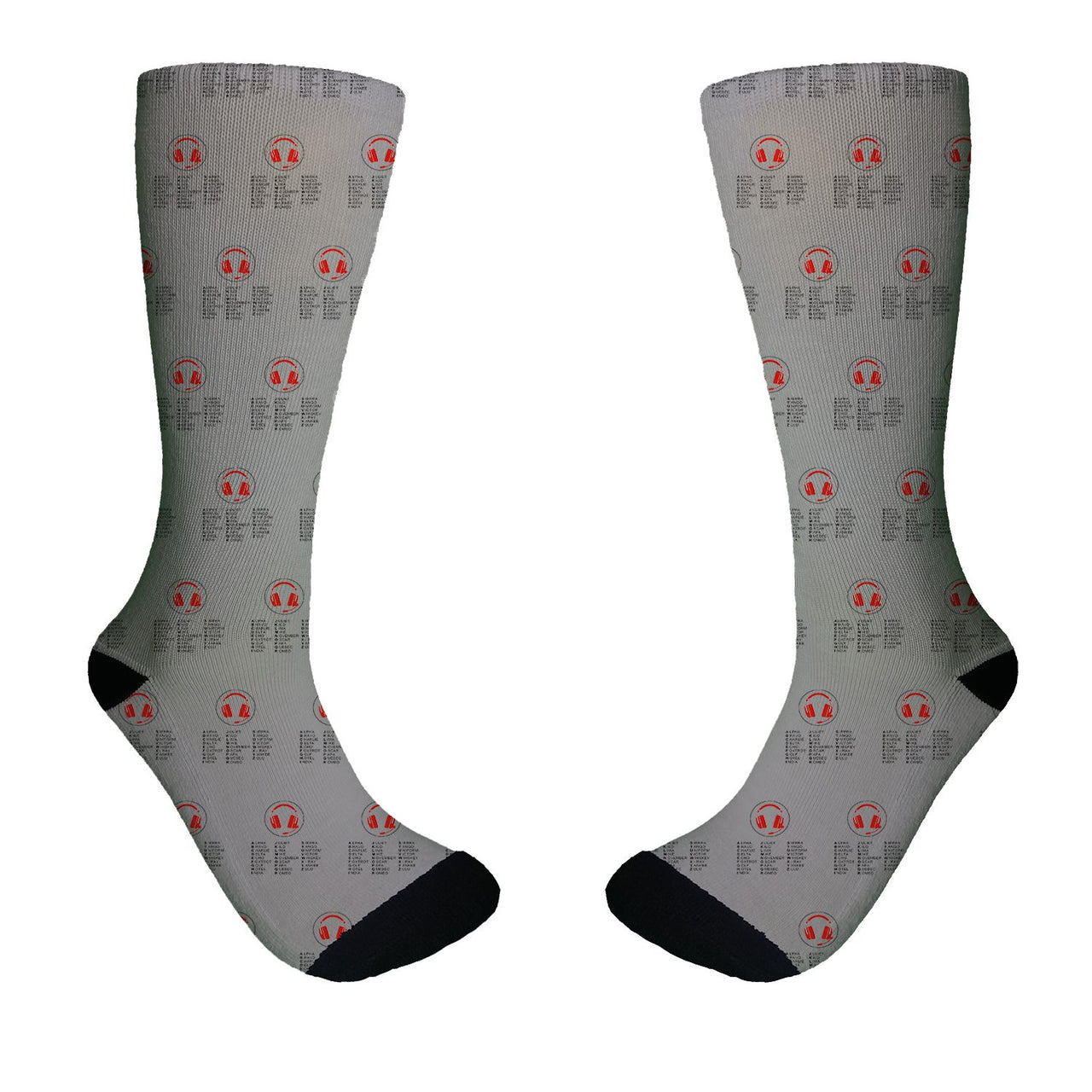 Aviation Alphabet 3 Designed Socks