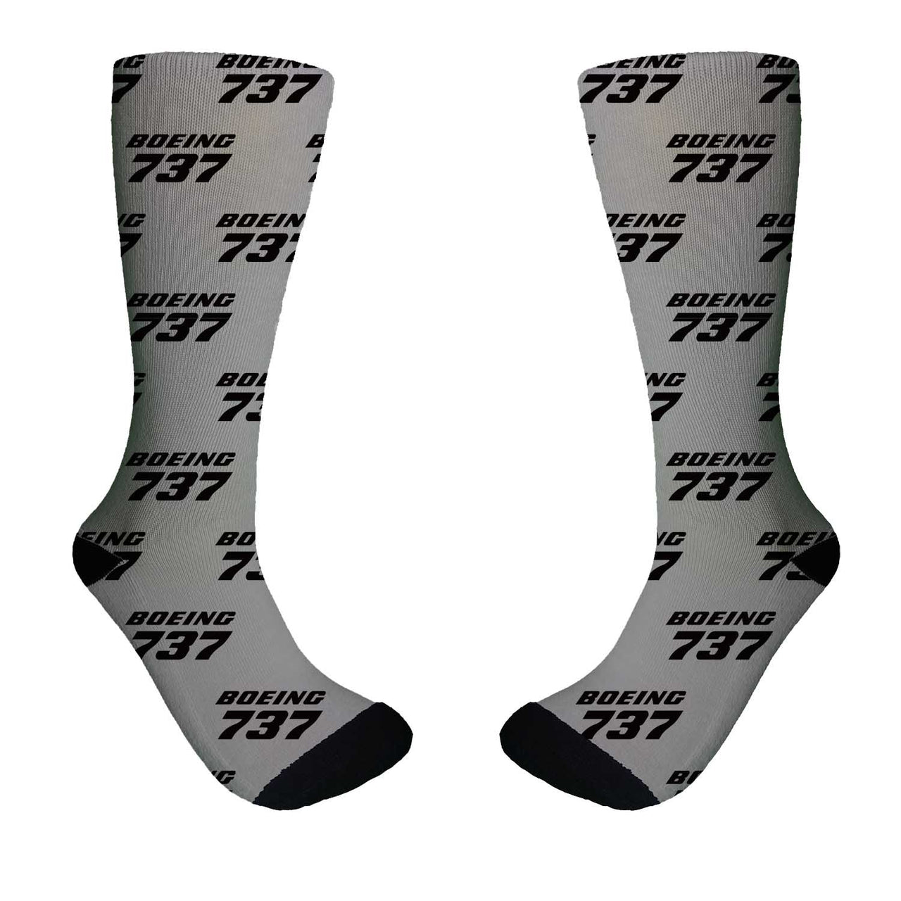 Boeing 737 & Text Designed Socks