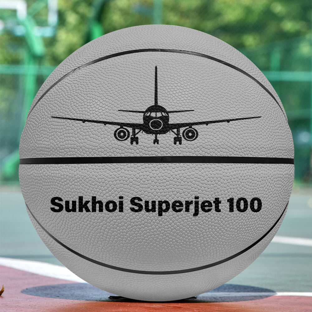 Sukhoi Superjet 100 Silhouette Designed Basketball