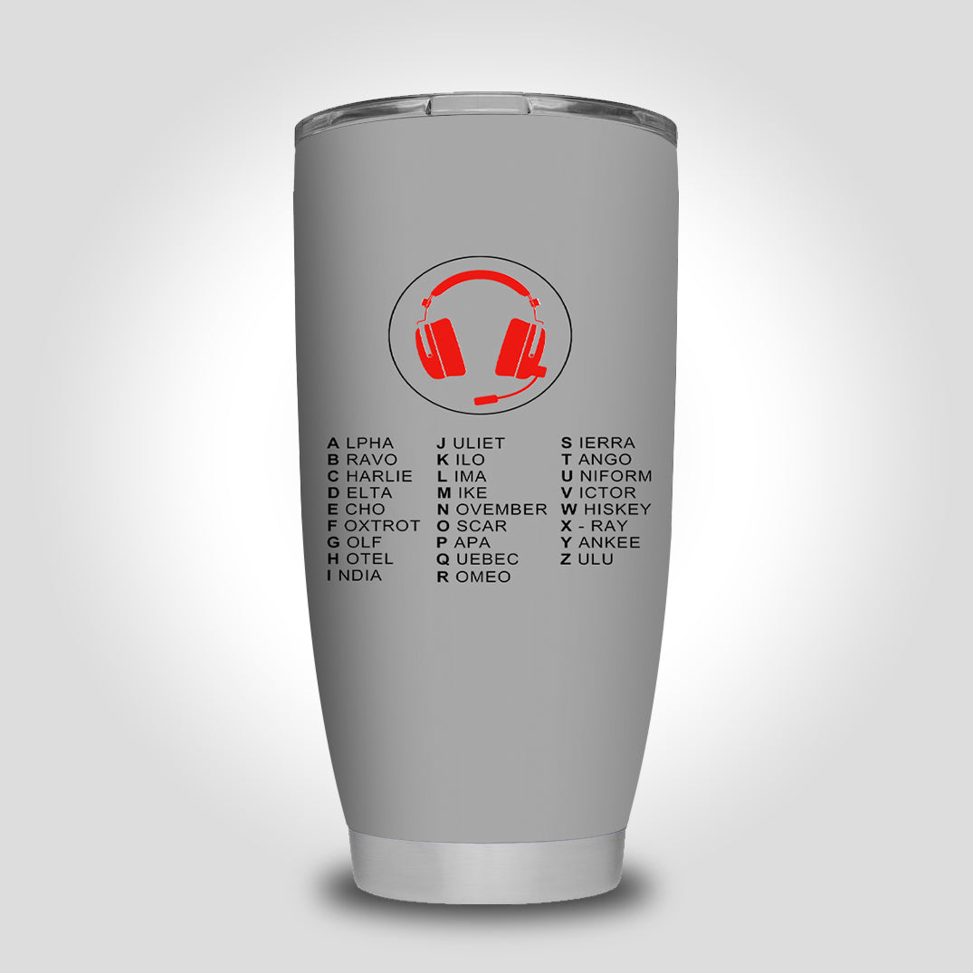 Aviation Alphabet 3 Designed Tumbler Travel Mugs