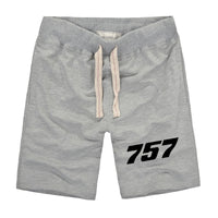 Thumbnail for 757 Flat Text Designed Cotton Shorts