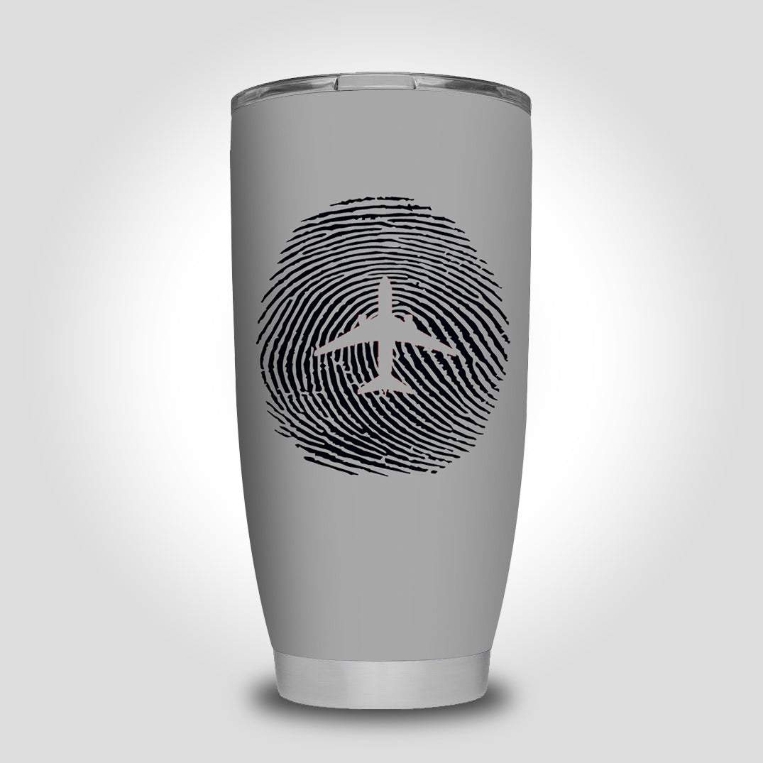 Aviation Finger Print Designed Tumbler Travel Mugs