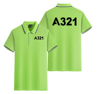 Thumbnail for A321 Flat Text Designed Stylish Polo T-Shirts (Double-Side)