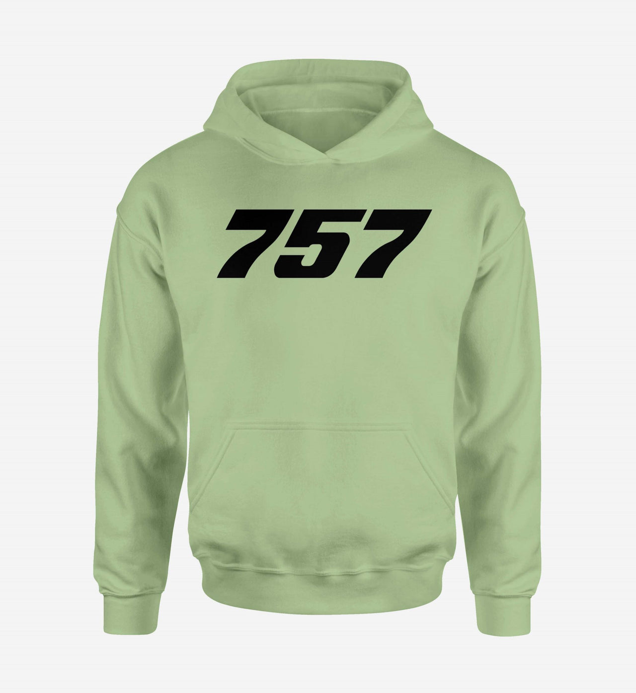 757 Flat Text Designed Hoodies