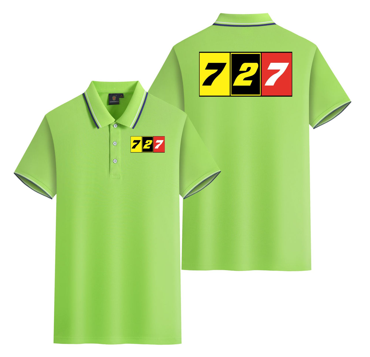 Flat Colourful 727 Designed Stylish Polo T-Shirts (Double-Side)