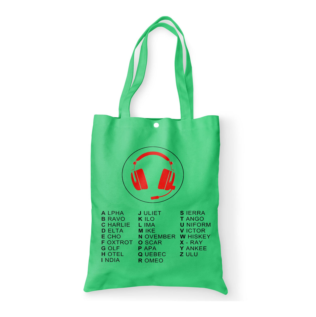 Aviation Alphabet 3 Designed Tote Bags