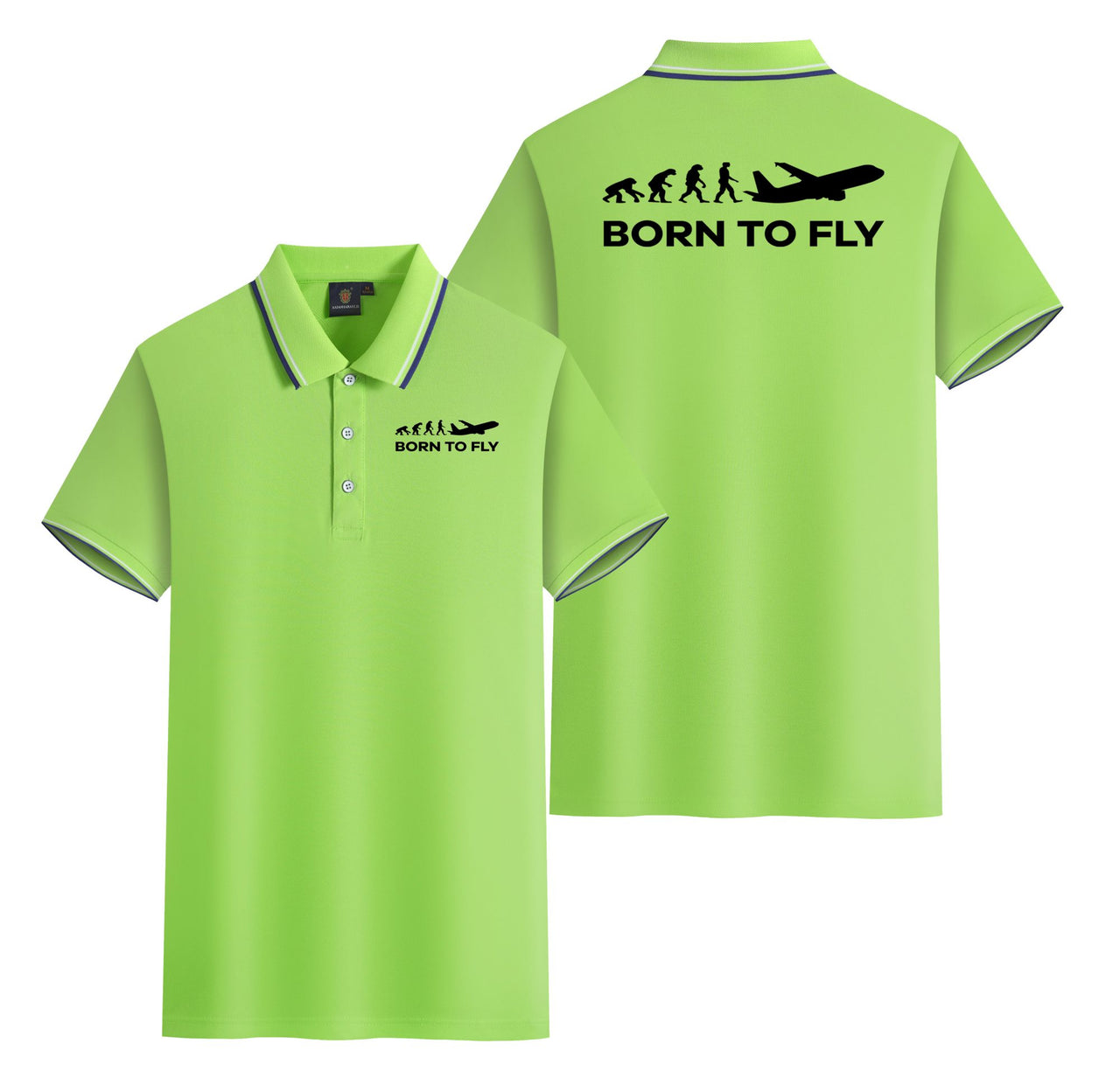 Born To Fly Designed Stylish Polo T-Shirts (Double-Side)