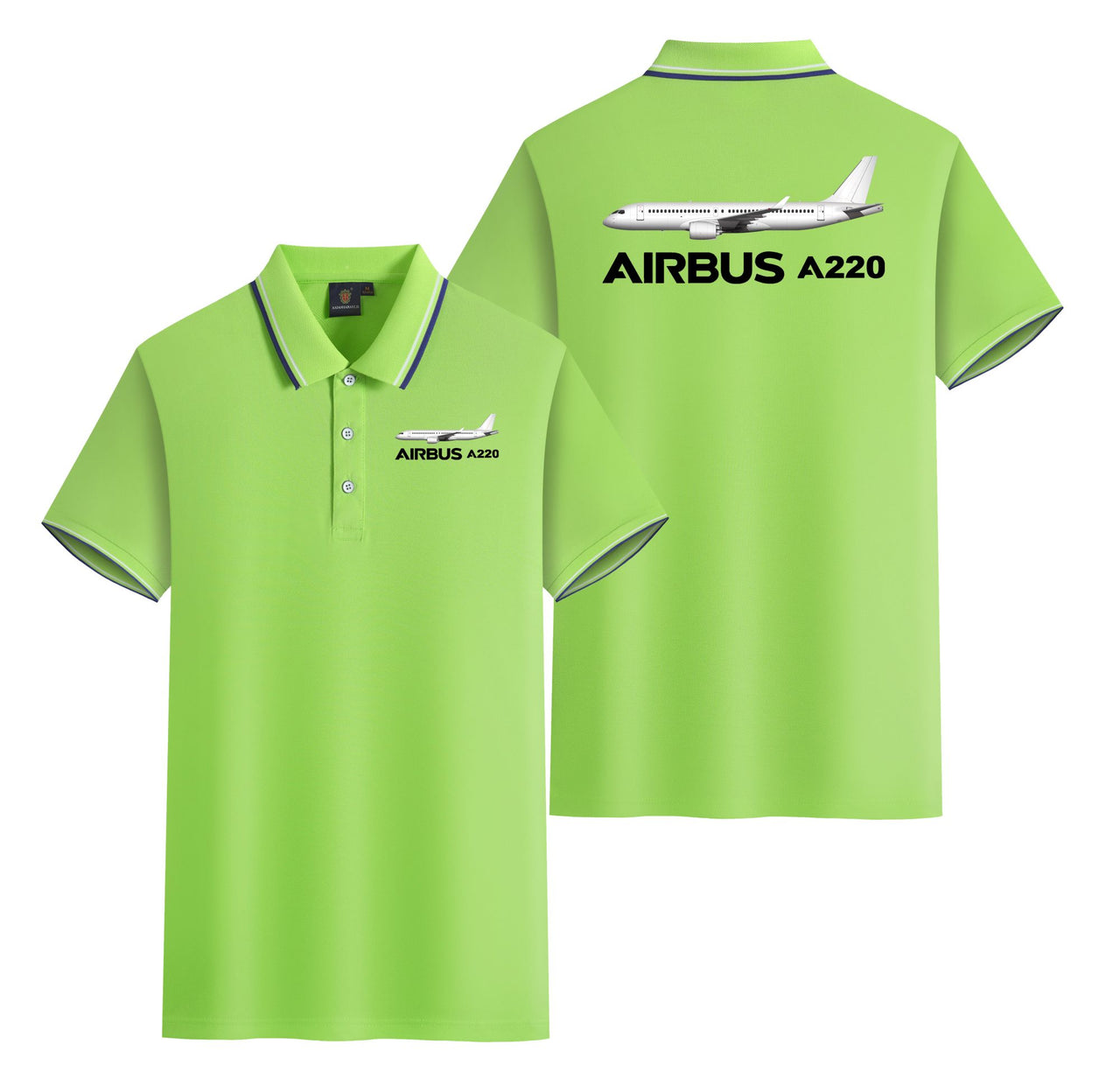 The Airbus A220 Designed Stylish Polo T-Shirts (Double-Side)