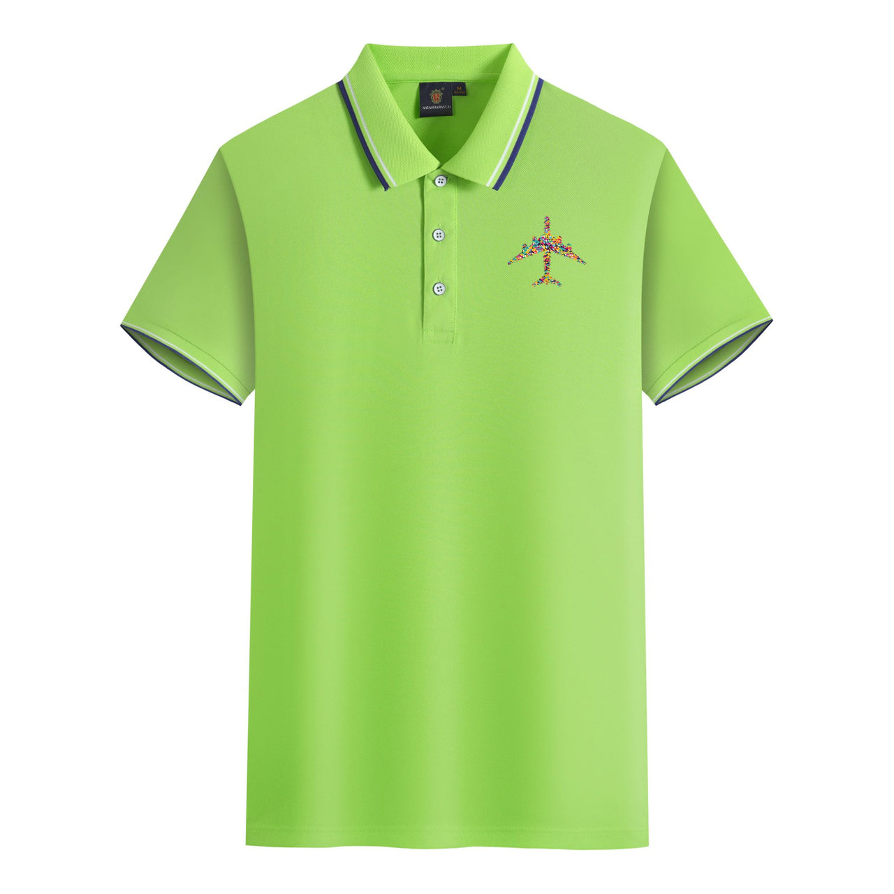 Colourful Airplane Designed Stylish Polo T-Shirts