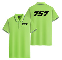 Thumbnail for 757 Flat Text Designed Stylish Polo T-Shirts (Double-Side)