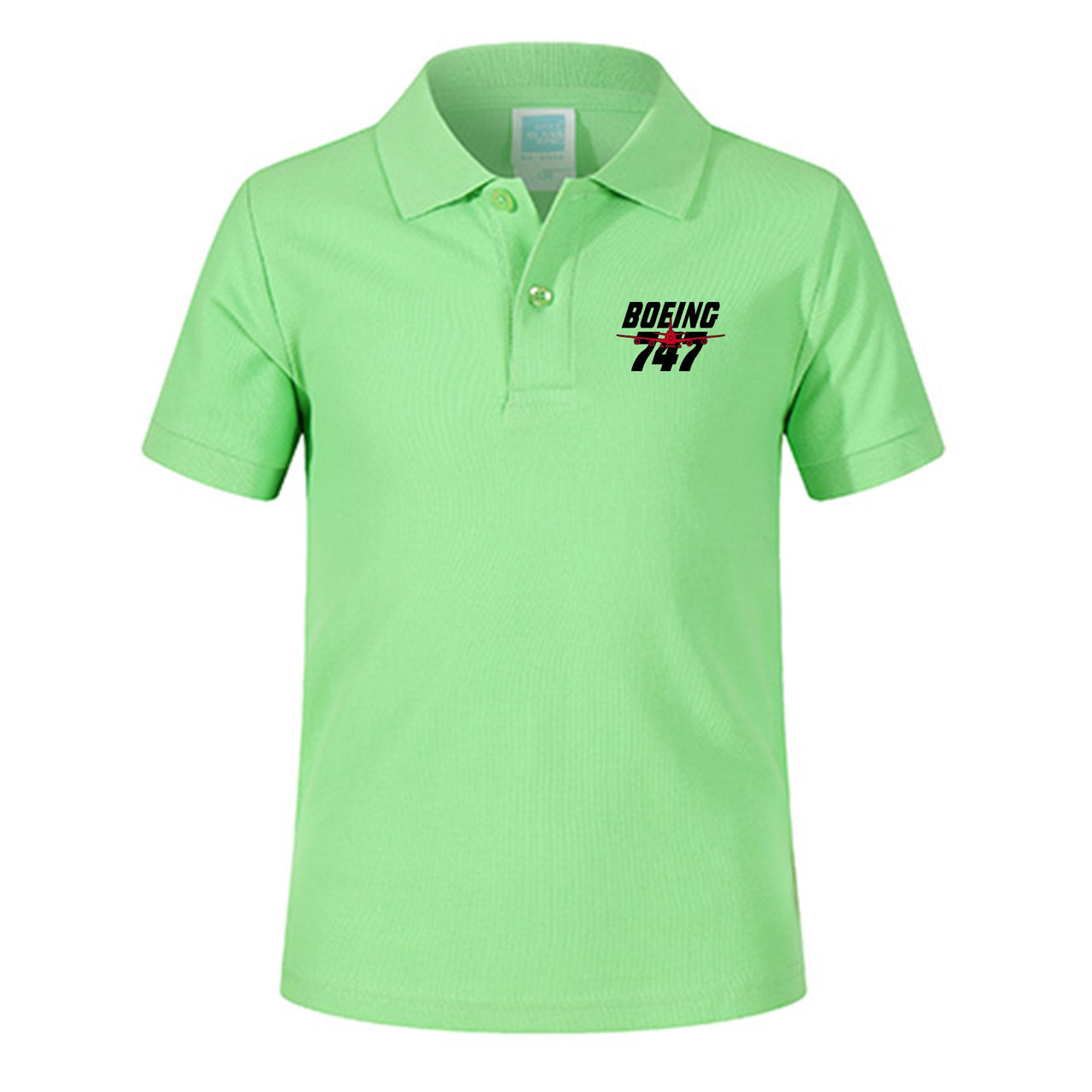 Amazing Boeing 747 Designed Children Polo T-Shirts