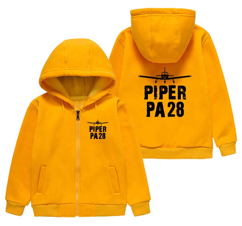 Piper PA28 & Plane Designed "CHILDREN" Zipped Hoodies