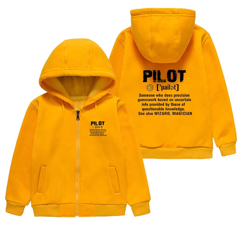 Pilot [Noun] Designed "CHILDREN" Zipped Hoodies