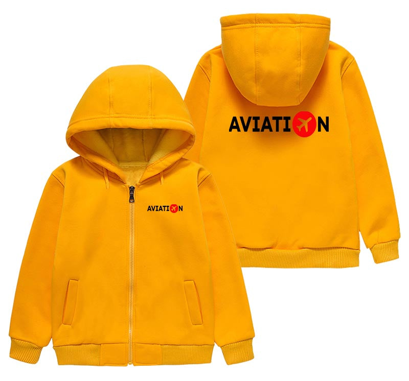 Aviation Designed "CHILDREN" Zipped Hoodies