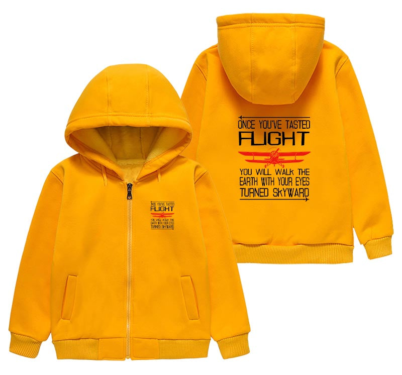 Once You've Tasted Flight Designed "CHILDREN" Zipped Hoodies