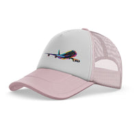 Thumbnail for Multicolor Airplane Designed Trucker Caps & Hats