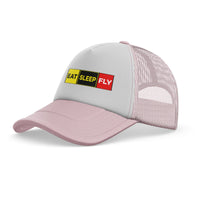 Thumbnail for Eat Sleep Fly (Colourful) Designed Trucker Caps & Hats