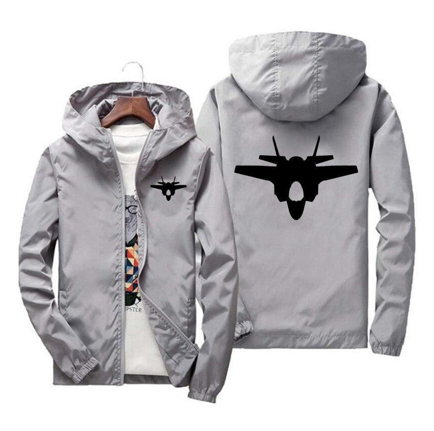 Lockheed Martin F-35 Lightning II Silhouette Designed Windbreaker Jackets