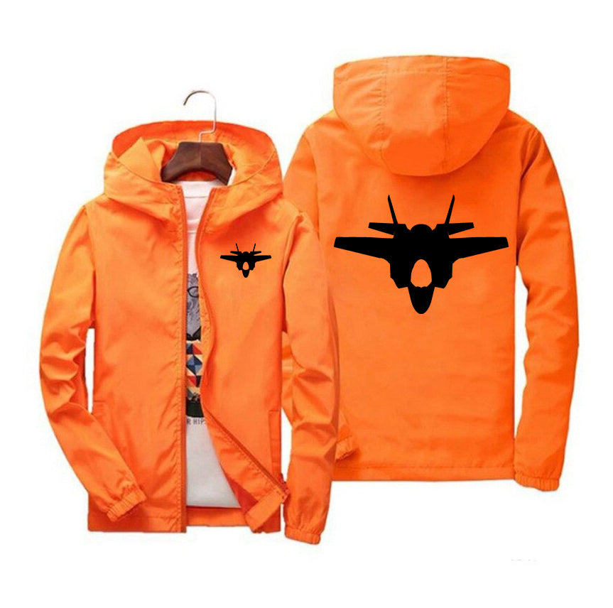 Lockheed Martin F-35 Lightning II Silhouette Designed Windbreaker Jackets