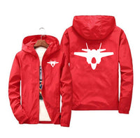 Thumbnail for Lockheed Martin F-35 Lightning II Silhouette Designed Windbreaker Jackets