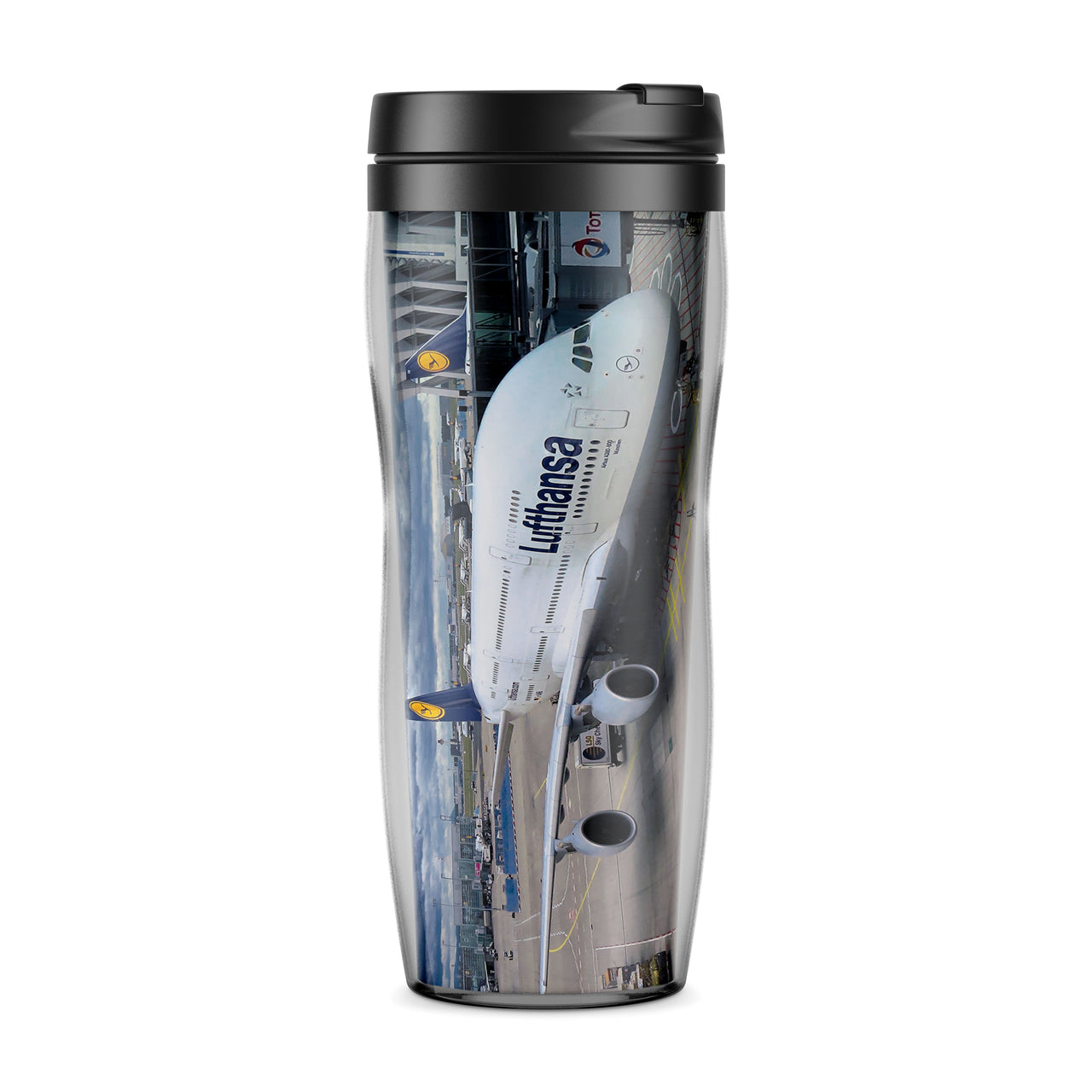 Lufthansa's A380 At the Gate Designed Travel Mugs