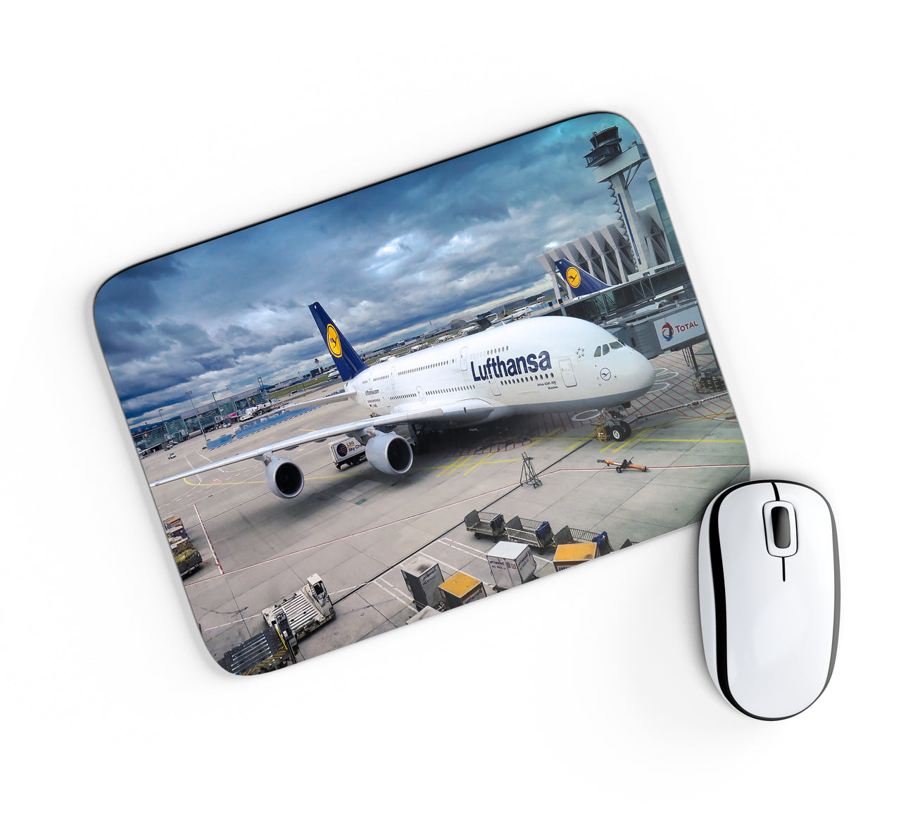 Lufthansa's A380 At the Gate Designed Mouse Pads