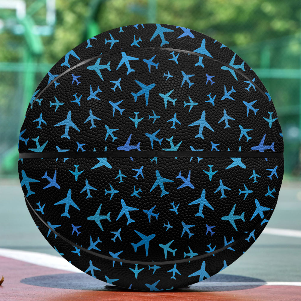 Many Airplanes Black Designed Basketball