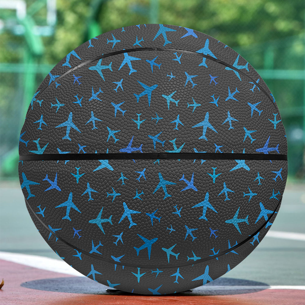 Many Airplanes Gray Designed Basketball