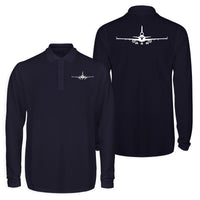 Thumbnail for McDonnell Douglas MD-11 Silhouette Plane Designed Long Sleeve Polo T-Shirts (Double-Side)