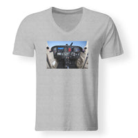 Thumbnail for Cessna 172 Cockpit Designed V-Neck T-Shirts