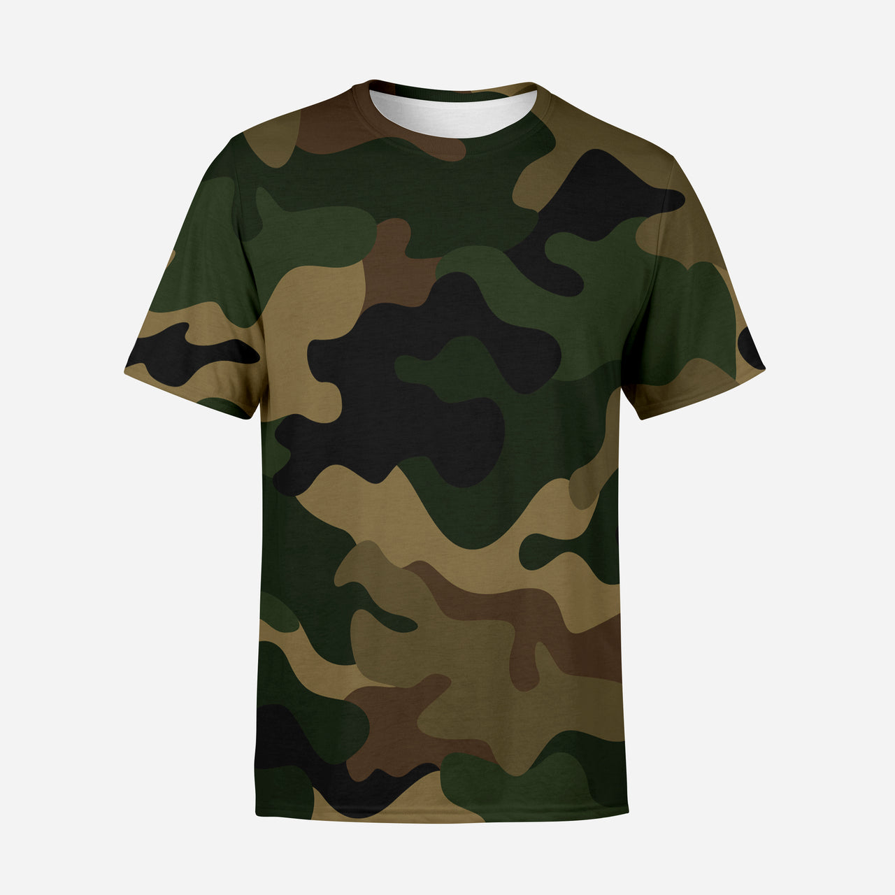 Military Camouflage Army Green Designed 3D T-Shirts