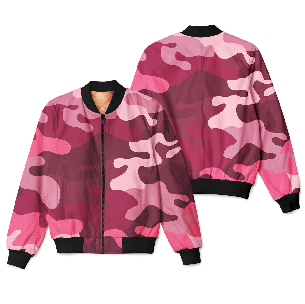 Military Camouflage Red Designed 3D Pilot Bomber Jackets