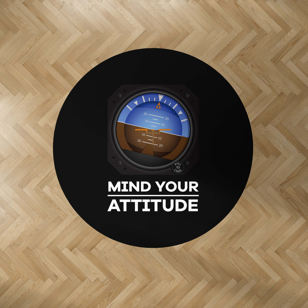 Mind Your Attitude Designed Carpet & Floor Mats (Round)