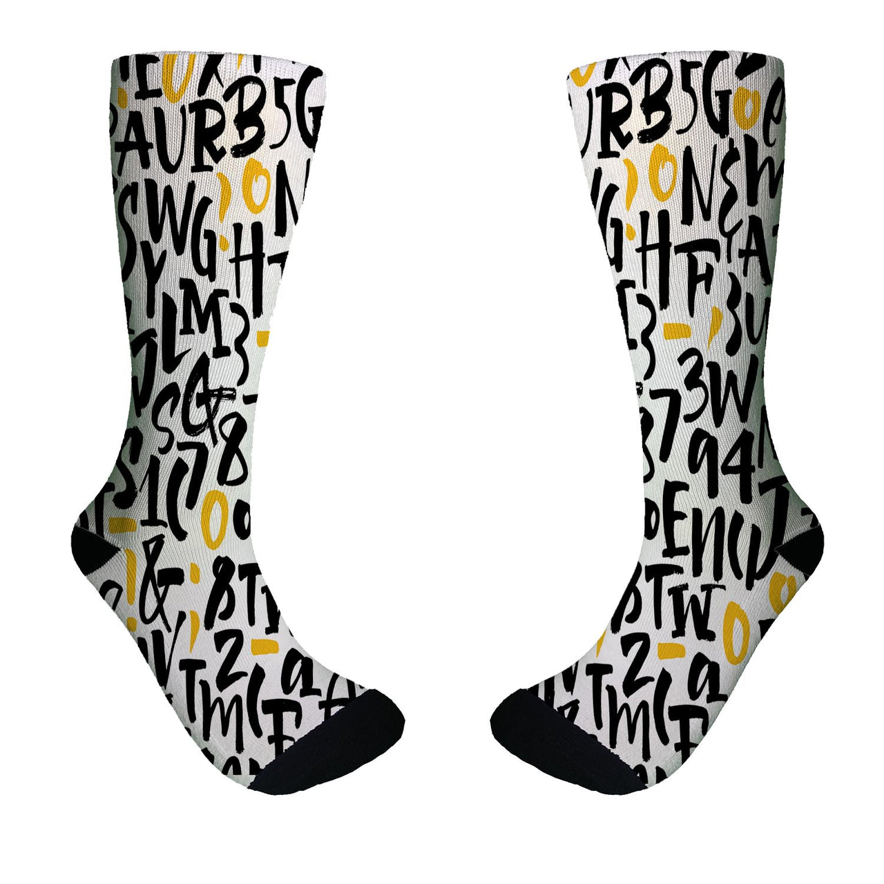 Mixed Letters Designed Socks