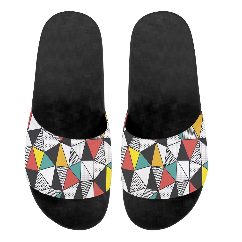 Mixed Triangles Designed Sport Slippers