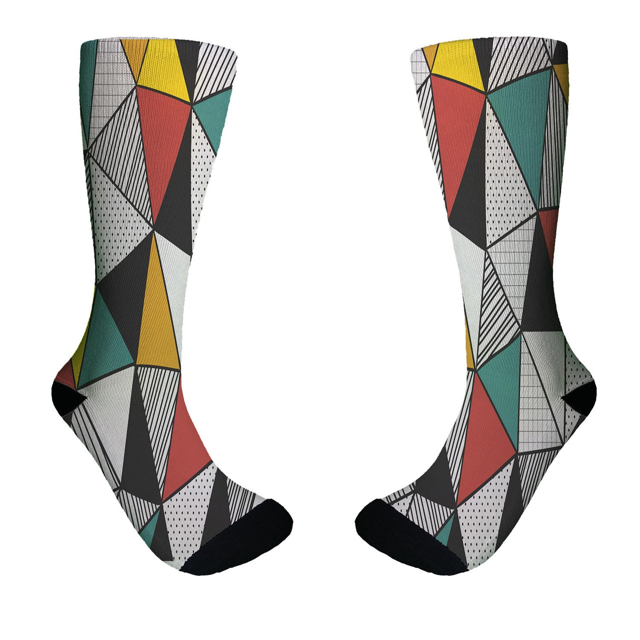 Mixed Triangles Designed Socks