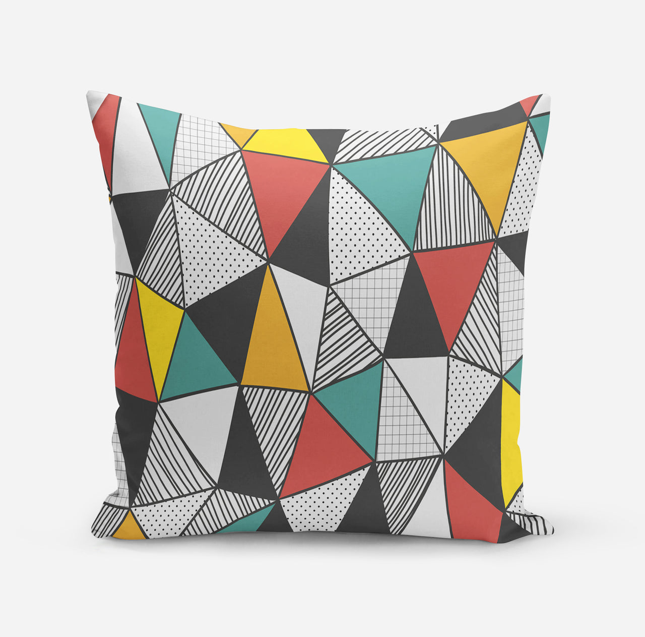 Mixed Triangles Designed Pillows