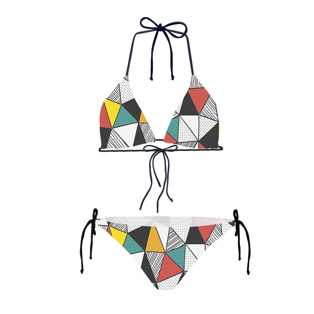 Mixed Triangles Designed Triangle Bikini