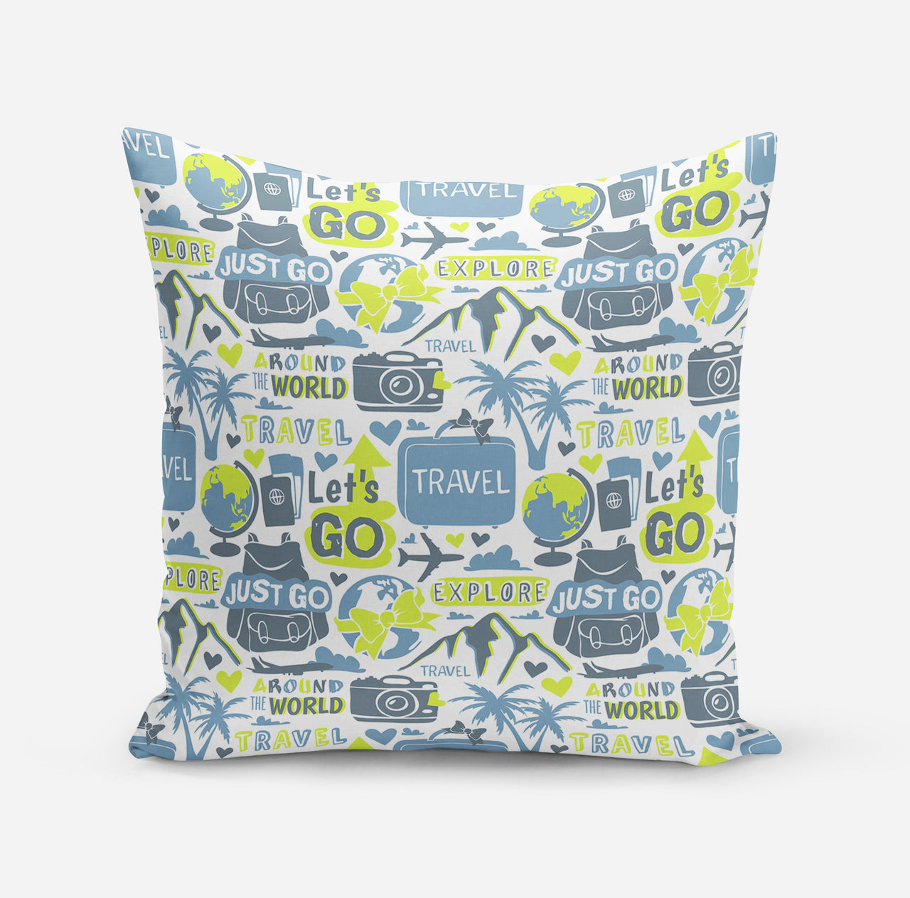 Motivational Travel Badges Designed Pillows